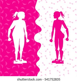 Girls thin and thick: the concept of weight loss