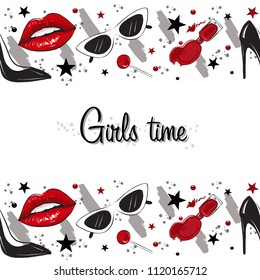 girls time fashion card