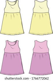 Techos de niñas para modelos de vectores de niñas