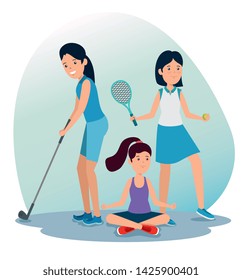 girls training exercise balance activity