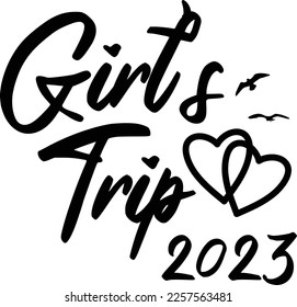 Girl's trip 2023 Clipart, Girl's trip 2023 svg