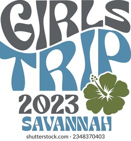 Girls trip 2023 savannah t-shirt design