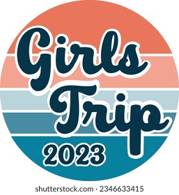 Girls trip 2023 t-shirt design