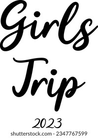 Girls trip 2023 t-shirt design