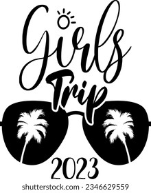 Girls trip 2023, girls weekend t-shirt design