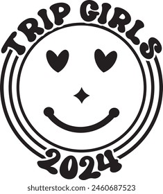 Girls Trip 2024 Retro Bachelorette Party Girls Weekend, Beste Freundin Besties