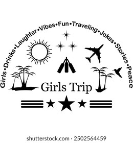 Girls trip action-packed adventure art