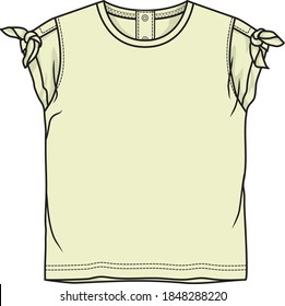 girl's t-shirt design with knot detail