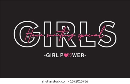 girls typography for print t shirt 