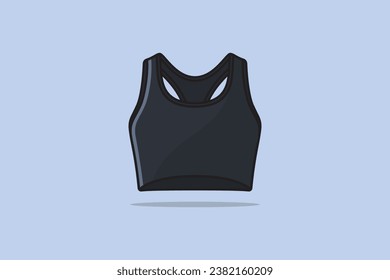 Girls Underwear Bra vector illustration. Sports and fashion objects icon concept. Sports and gym bra for women and girls Wear vector design with shadow.