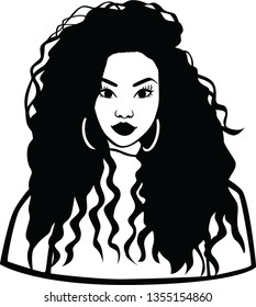 girls vector black