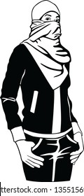 girls vector black