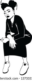 GIRLS VECTOR BLACK