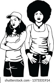GIRLS VECTOR BLACK