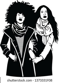 GIRLS VECTOR BLACK
