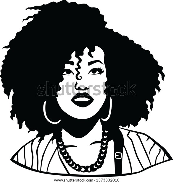 Girls Vector Black Stock Vector (royalty Free) 1373332010 