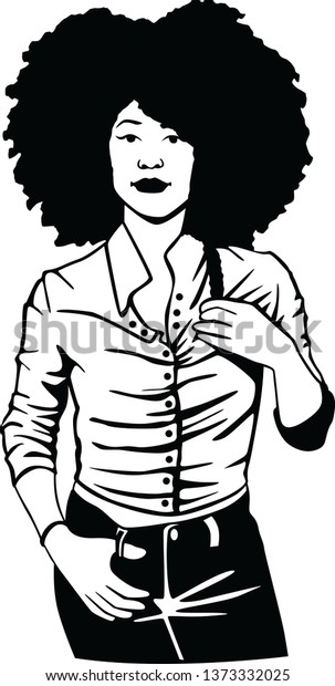 Girls Vector Black Stock Vector (royalty Free) 1373332025 