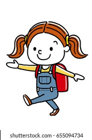 Girls walking to school