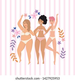 girls wearing underclothes and body posture lifestyle