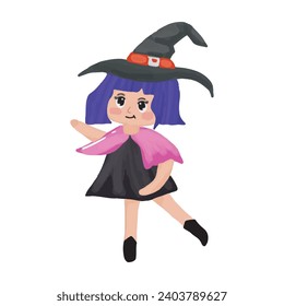 girls wearing witch costume flying broom