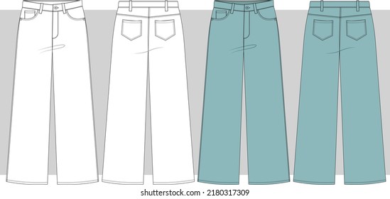 217 Wide leg pant Images, Stock Photos & Vectors | Shutterstock