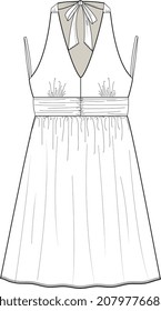 GIRLS AND WOMEN DRESS SKETCH VECTOR