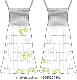 GIRLS AND WOMEN WEAR DRESS AND TOP VECTOR SKETCH