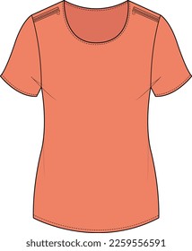 GIRLS AND WOMEN WEAR WOVEN TOP WITH ZIP ON SHOULDER VECTOR