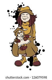 The girl-witch with a doll