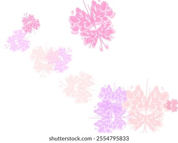 Girly butterfly pattern, seamless vector background.  Random colorful butterfly silhouette, cute girly pastel pattern.