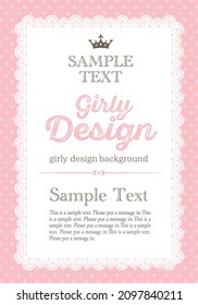 Girly design template (pink)
Retro background material