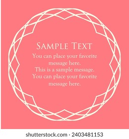A girly frame design inspired by spring. Antique or vintage style decoration. Heading and border design set
