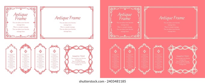 Un diseño de marco jovial inspirado en la primavera. Decoración de estilo antiguo o vintage. Conjunto de diseño de encabezados y bordes