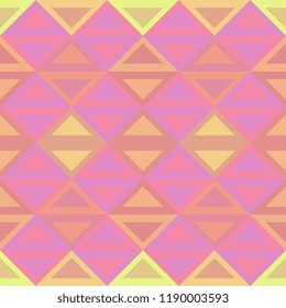 Girly geometric abstract seamless pattern multicolor background with pinky colors. Vector illustration for fashion wrapping and textile print.