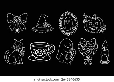 Girly groovy Halloween clipart Coquette Halloween png Pink bow png Retro Fall Autumn Pumpkin Ghost Spooky season Pink halloween gift png
