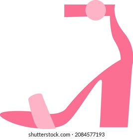 Talón, ilustración, vector, sobre fondo blanco.