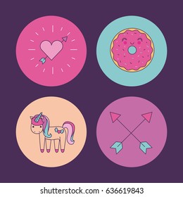 girly icon over background image 