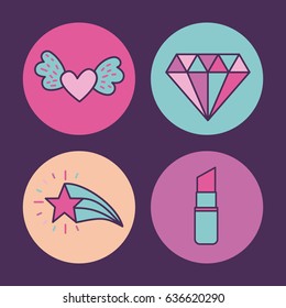 girly icon over background image 