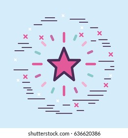 girly icon over background image 