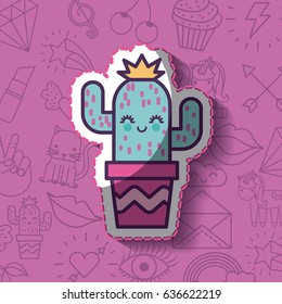 girly icon over background image 