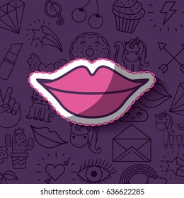 girly icon over background image 