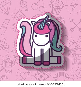 girly icon over background image 