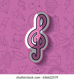 girly icon over background image 