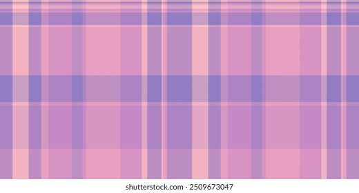 Girly pattern check seamless, shabby fabric texture textile. Lumberjack vector background tartan plaid in pastel and pink colors palette.