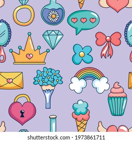 girly and princess pattern design