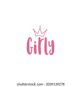 tipografía femenina con elemento de corona. puede utilizarse como logotipo.