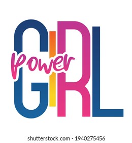 Girly typography. Stylish and Beautiful Elegance Typography Quote for Woman. Colourful woman quote. Girl power.