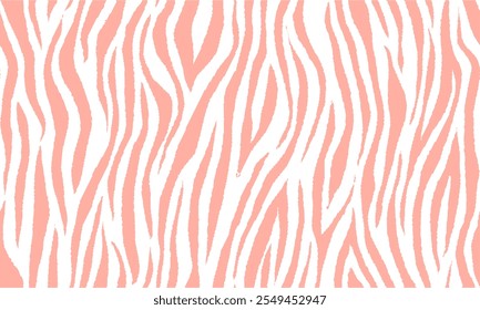 girly zebra seamless pattern. pink stripped background. abstract organic pattern. vector background for fabric design, wrapping paper, textile and wallpaper.