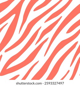 girly zebra seamless pattern. pink stripped background. abstract organic pattern. vector background for fabric design, wrapping paper, textile and wallpaper.