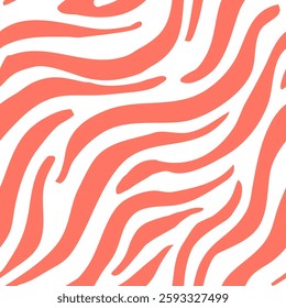 girly zebra seamless pattern. pink stripped background. abstract organic pattern. vector background for fabric design, wrapping paper, textile and wallpaper.